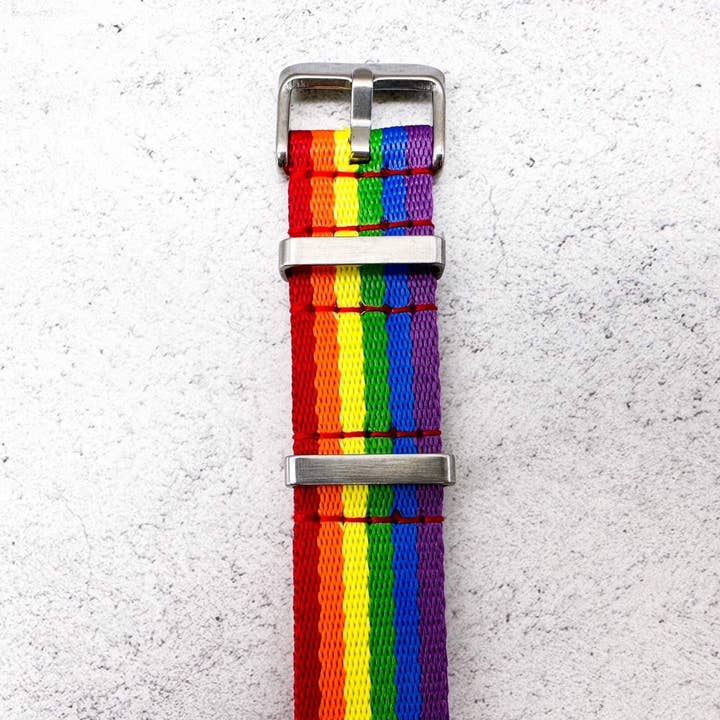 The Thrifty Gentleman – wholesale Watch band/strap – Men's – Rainbow Striped Herringbone Nato Watch Strap4