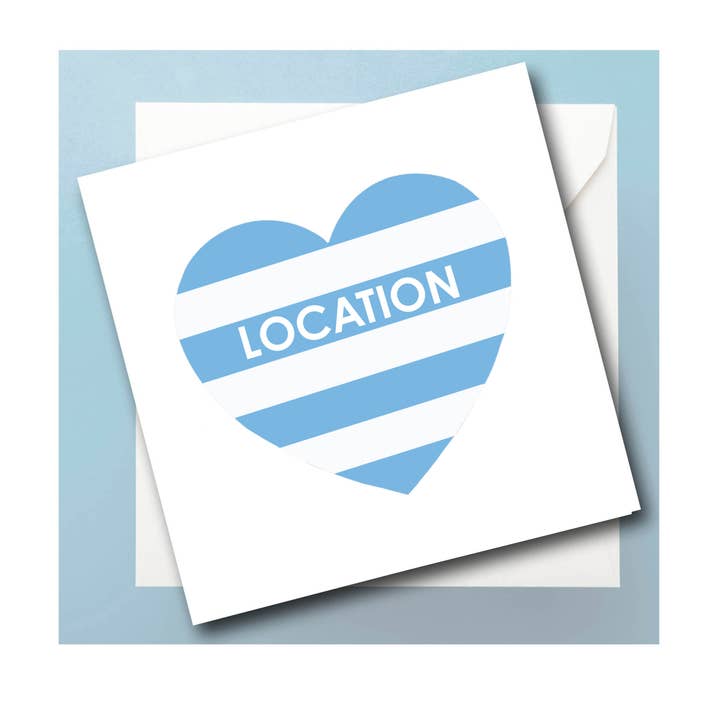 Betty Boyns Designs – wholesale Everyday greeting card – CARD MAKE MY LOCATION
Customise with location choice 50