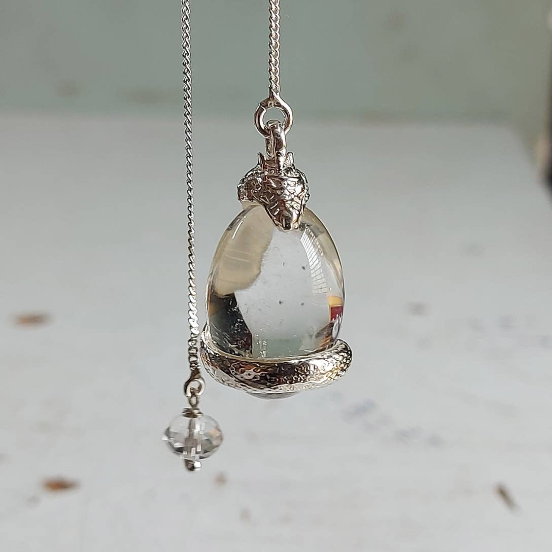Crystal Earth Sterling - Wholesale Meditation Supplies - Gallery Dowsing Sterling Pendulum -  Dragon1