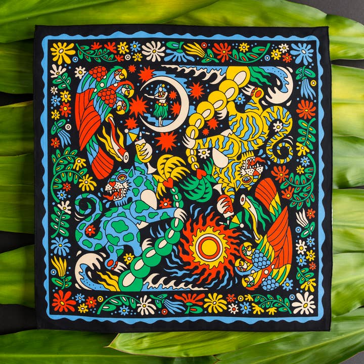 Tropic Like It's Hot - Bandana artistique coloré pour la vente par BANDITS Bandanas