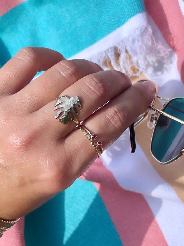 Small Monstera Ring for wholesale by jack & ginger