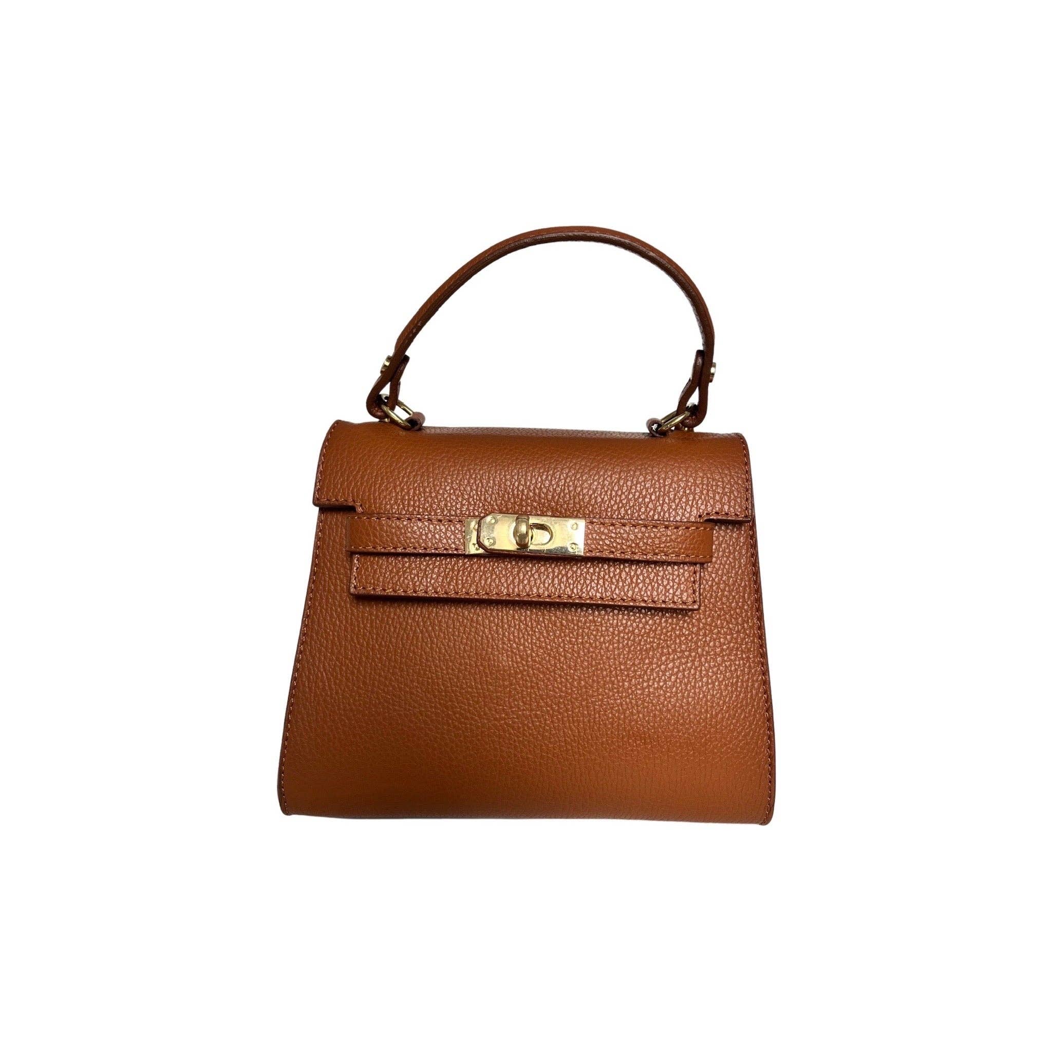 Louisa lee – wholesale Top handle bag – women's – GRAINED LEATHER HANDBAG MARA3