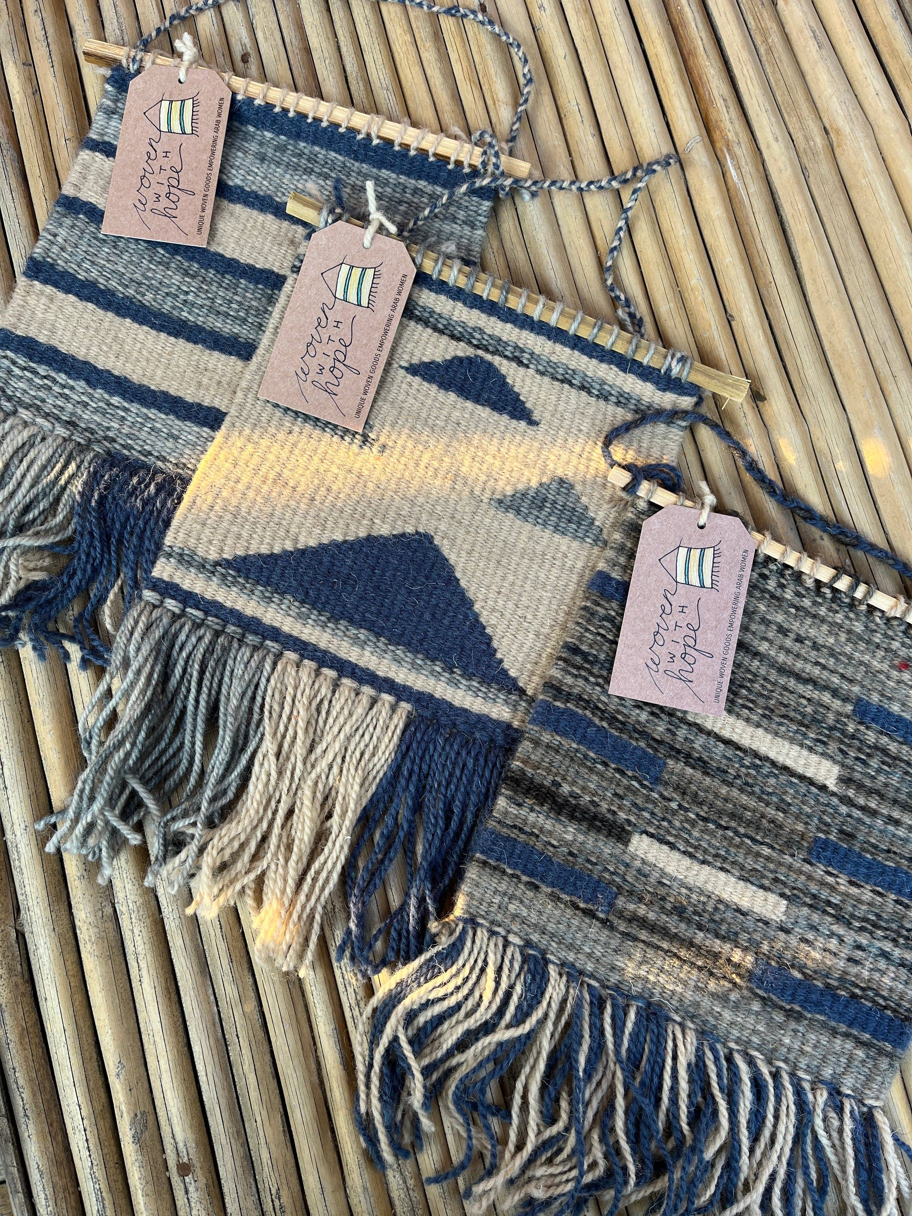 Woven With Hope - Wholesale Tapestry/Textile - Wall Hanging-Blue and Gray1