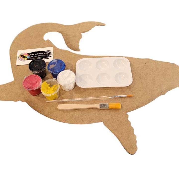 Underwater Humpback DIY acrylic painting kit for wholesale by The Crow’s Nest Artist Collective