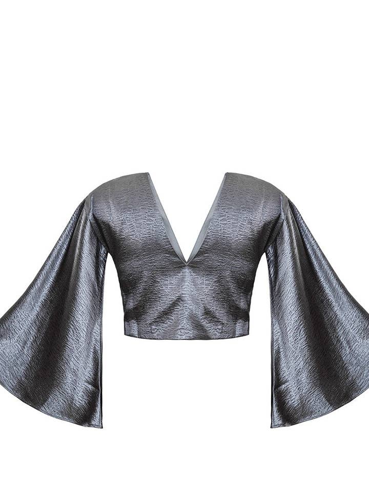 The Naked Laundry – wholesale Blouse – Women’s – Waterfall Sleeve Lehenga Crop Top3