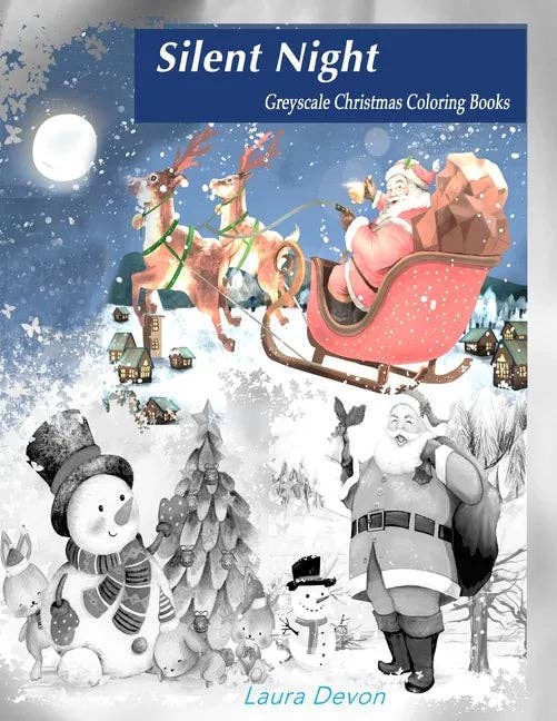 Books by splitShops - Wholesale Coloring & Activity Book - Adult - Greyscale Christmas Coloring Books - Paperback0