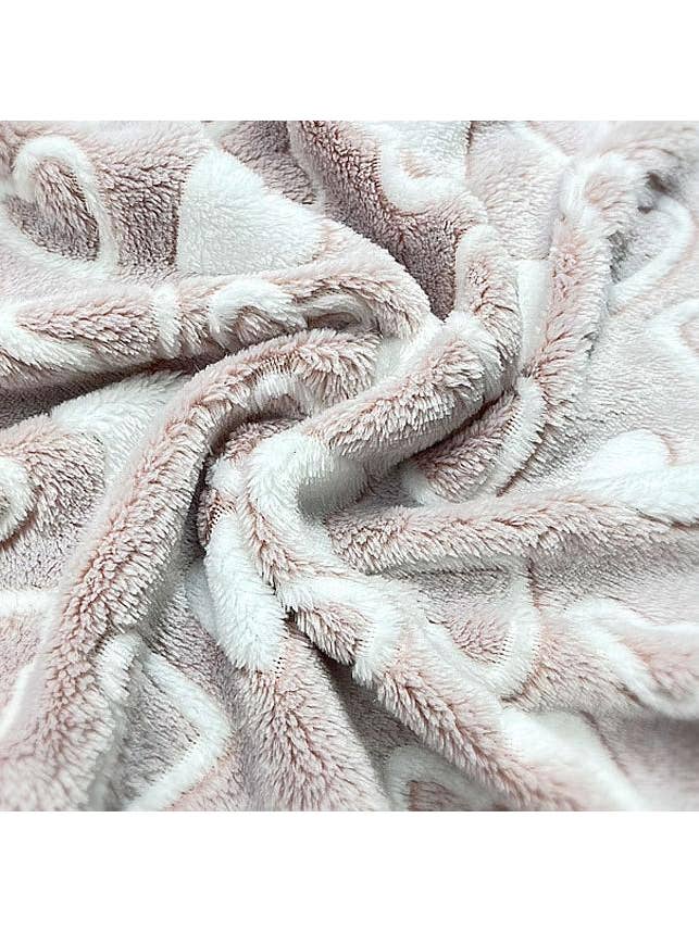 Rosa Clothing - Wholesale Robe - Women's - Heart Print Thickened Flannel Fleece Bathrobe Loungewear7