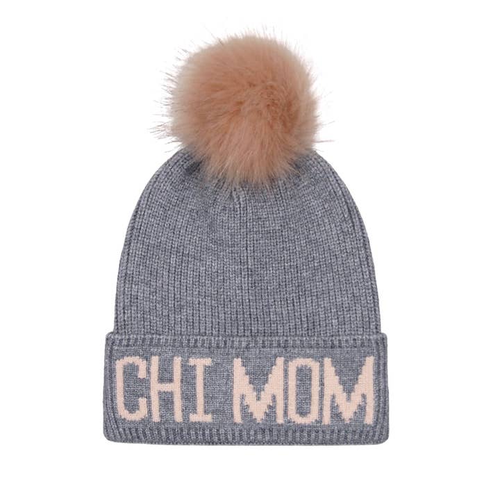 HatPhile Chihuahua (Chi) Mom PomPom Knit Beanie – Cozy Toque Stocking for Chihuahua Moms for wholesale by HATPHILE