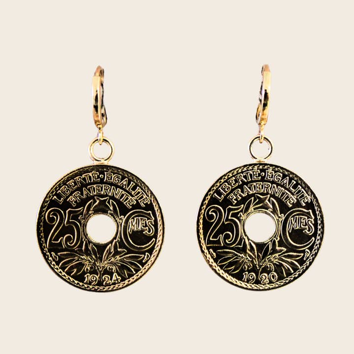 Sou 25 Centimes Earrings for wholesale by Maison Amour