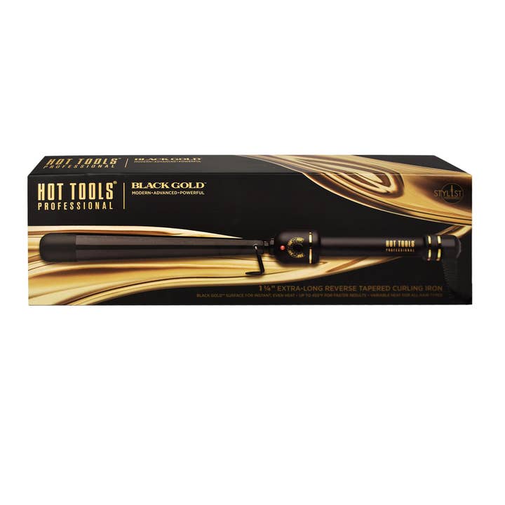 iTech361 - Vendita all'ingrosso Ferri per arricciatura/Arricciacapelli - HOT TOOLS - Ferro arricciacapelli affusolato professionale in oro nero10