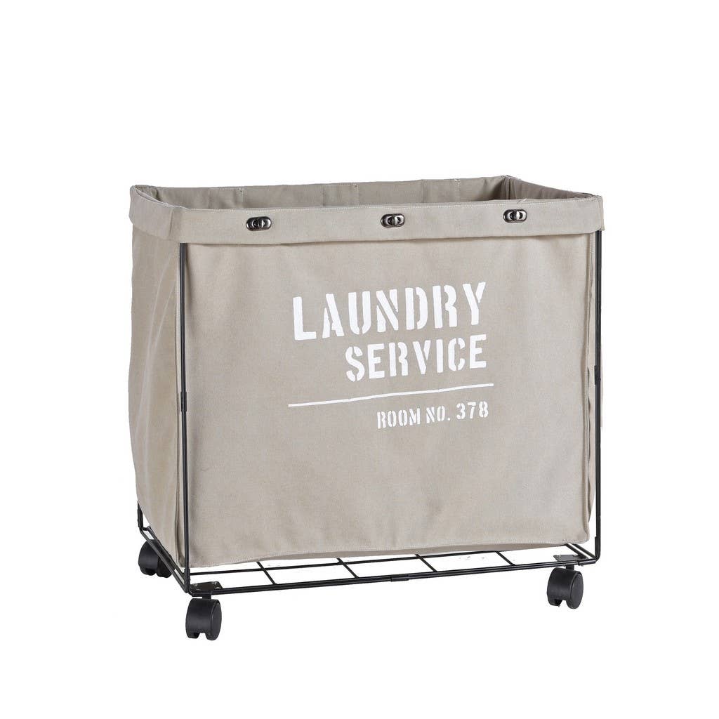 Danya B - Wholesale Laundry Hamper - Army Canvas Laundry Hamper on Wheels1