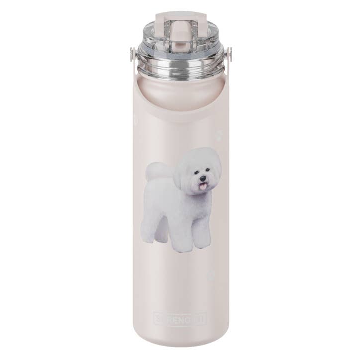 E&S Pets - Vendita all'ingrosso Borracce - Bichon Frise - Bottiglia d'acqua in acciaio inossidabile - 24oz - Durevole0