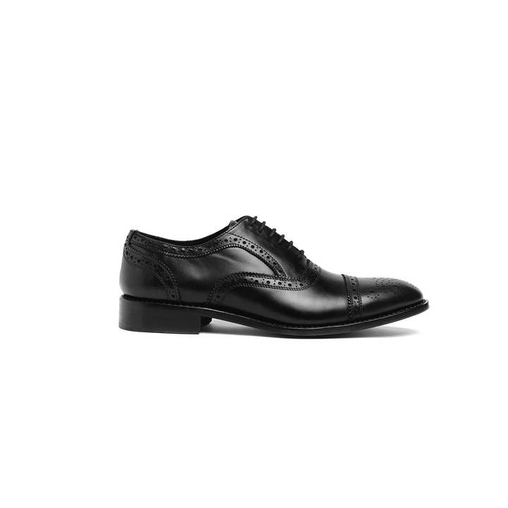 Black Ford Cap-Toe Quarter Brogue for wholesale on Faire