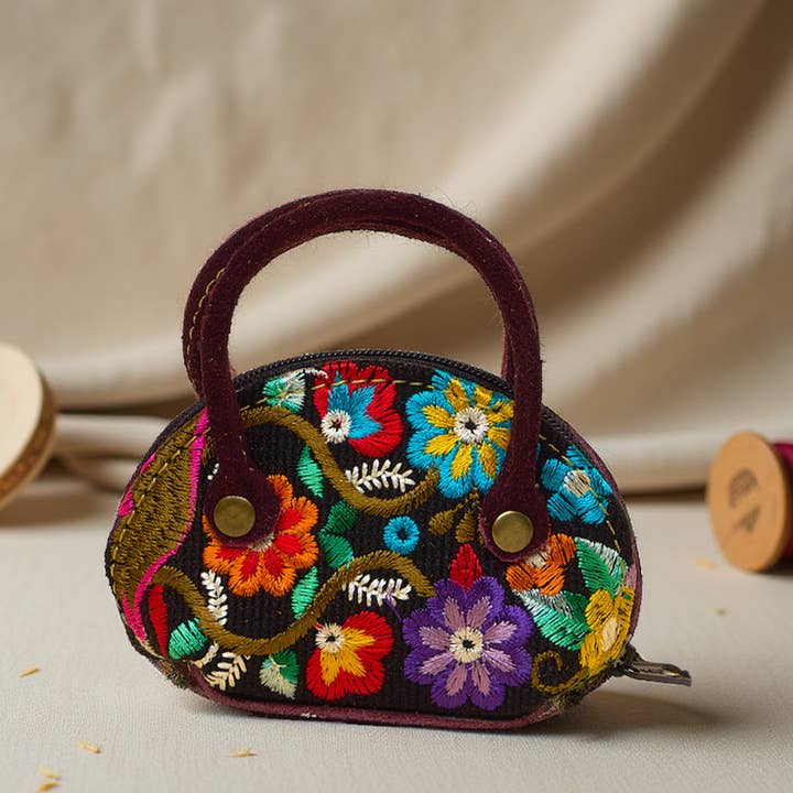 Terra Natural Designs – wholesale Myntväska - Dam – Läder/Mocka Börs - Fall av fyra5