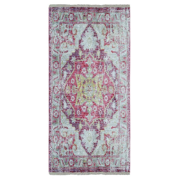 Machine Woven Crossweave Area Rugs Pink M00073 for wholesale by Get My Rugs