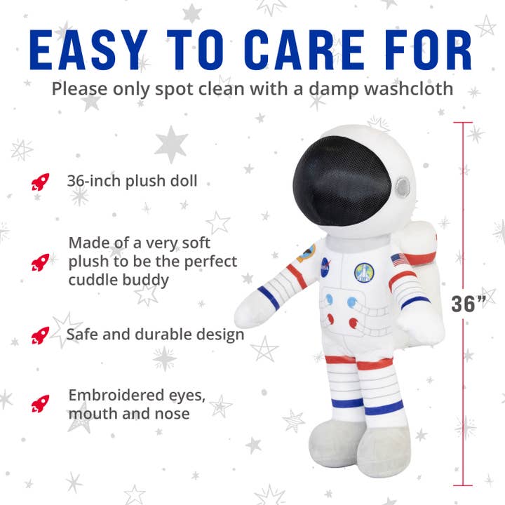 OrangeOnions - Wholesale Stuffed/Plush Toy - Kids & Baby - NASA Astronaut 36" Stuffed Plush Figure 3