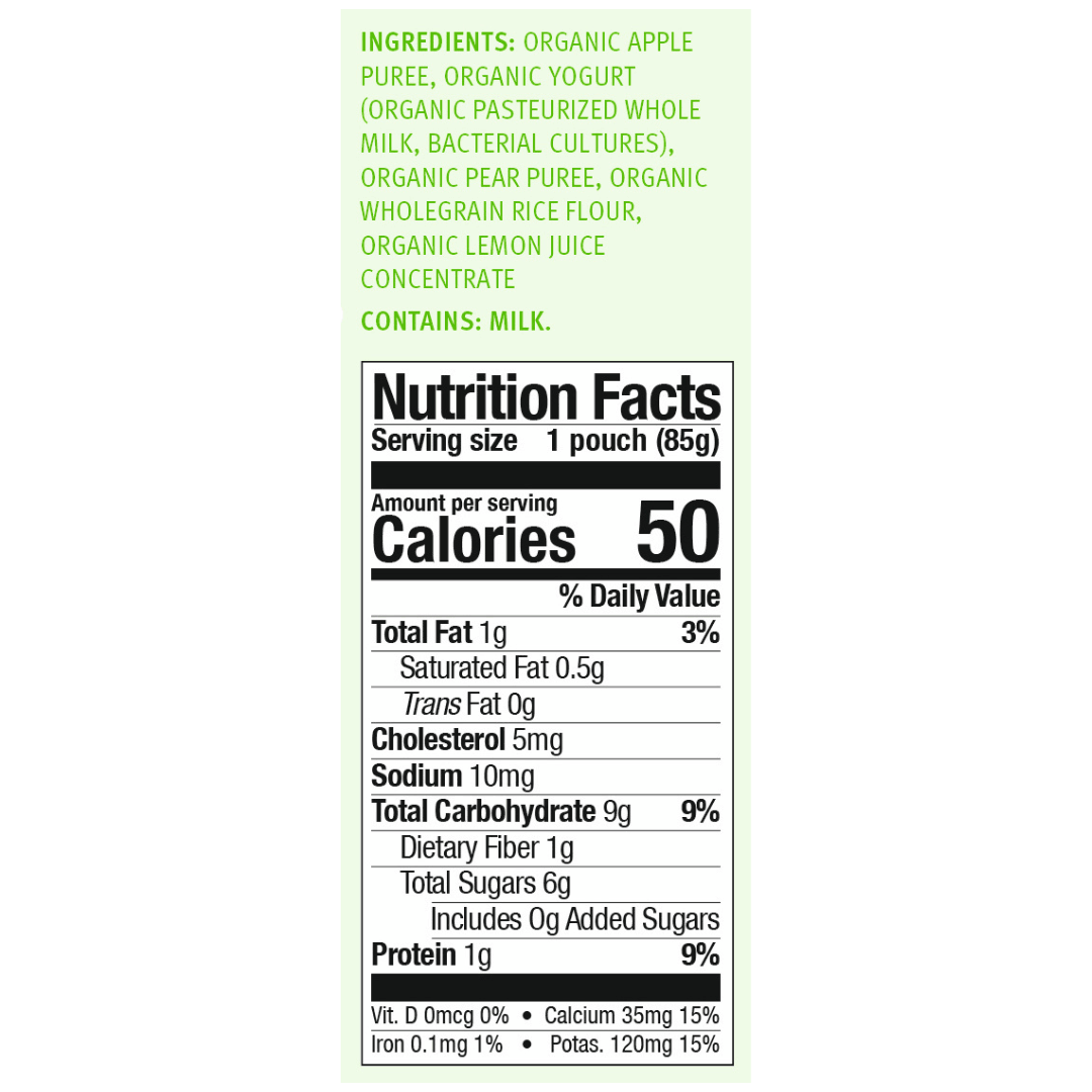 Holle USA - Wholesale Baby Food - Holle Organic Yogurt Pouches: Apple & Pear (10 pack)3