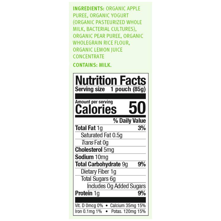 Holle USA - Wholesale Baby Food - Holle Organic Yogurt Pouches: Apple & Pear (10 pack)3