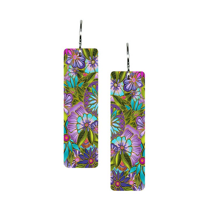 Cha Cha Retângulo - Brinco Retângulo Grande ER103 por atacado de ARTISTA