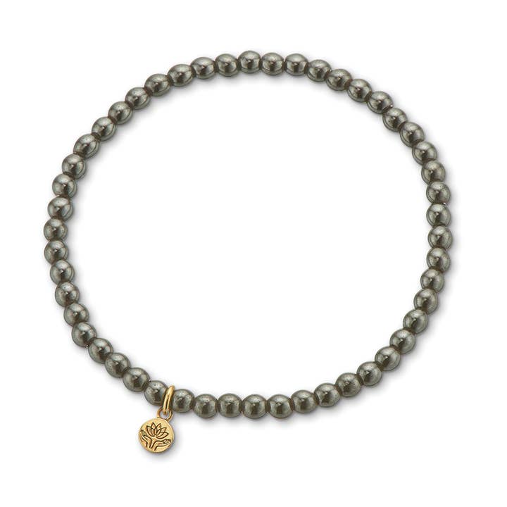 Hematite 'strength' healing gem bracelet for wholesale by Palas Jewellery