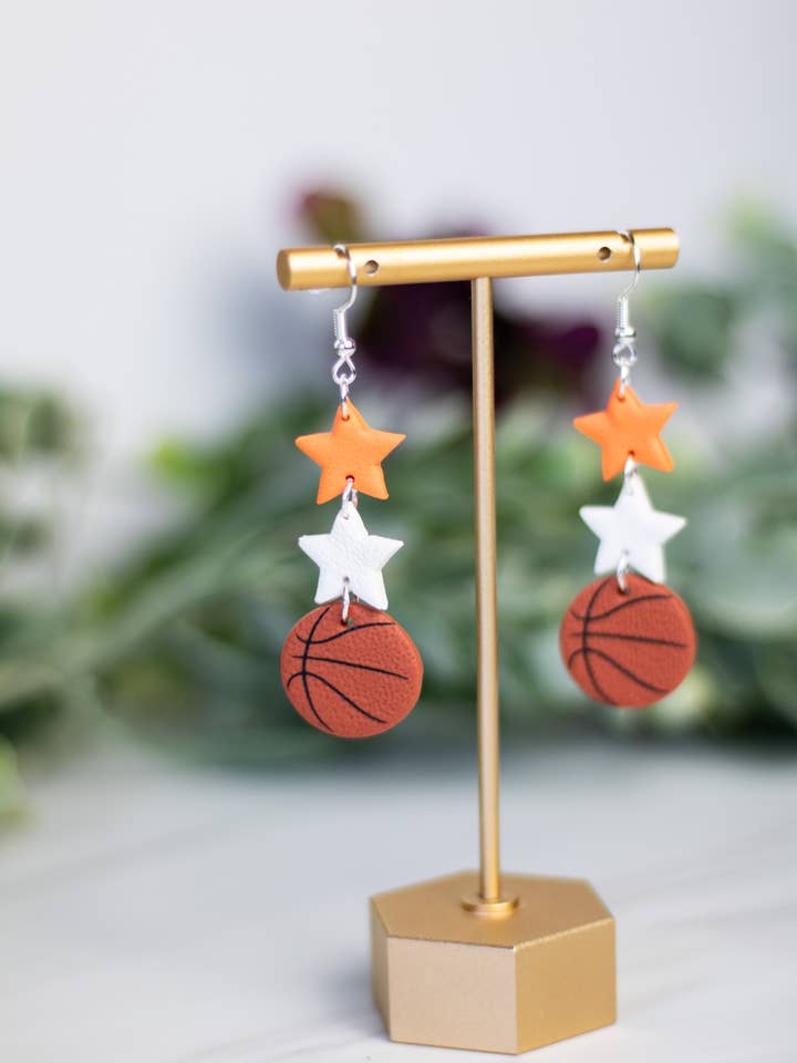 Basketball Star Dangles for wholesale by EJ Clay Co