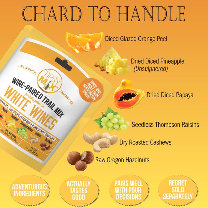 Tipsy Mix - Wholesale Trail Mix - 12. Wine & Liquor Paired Trail Mix MIXED CASE OF 64