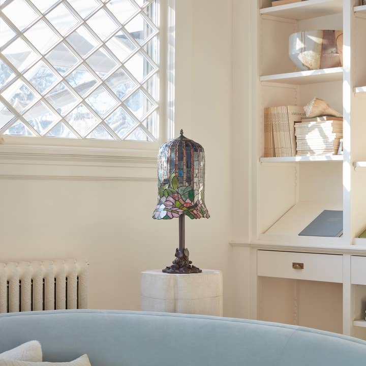 River of Goods - Wholesale Accent/Desk Lamp - 26" Tiffany Stained Glass Table Lamp - Pond Lily Bell Shade3