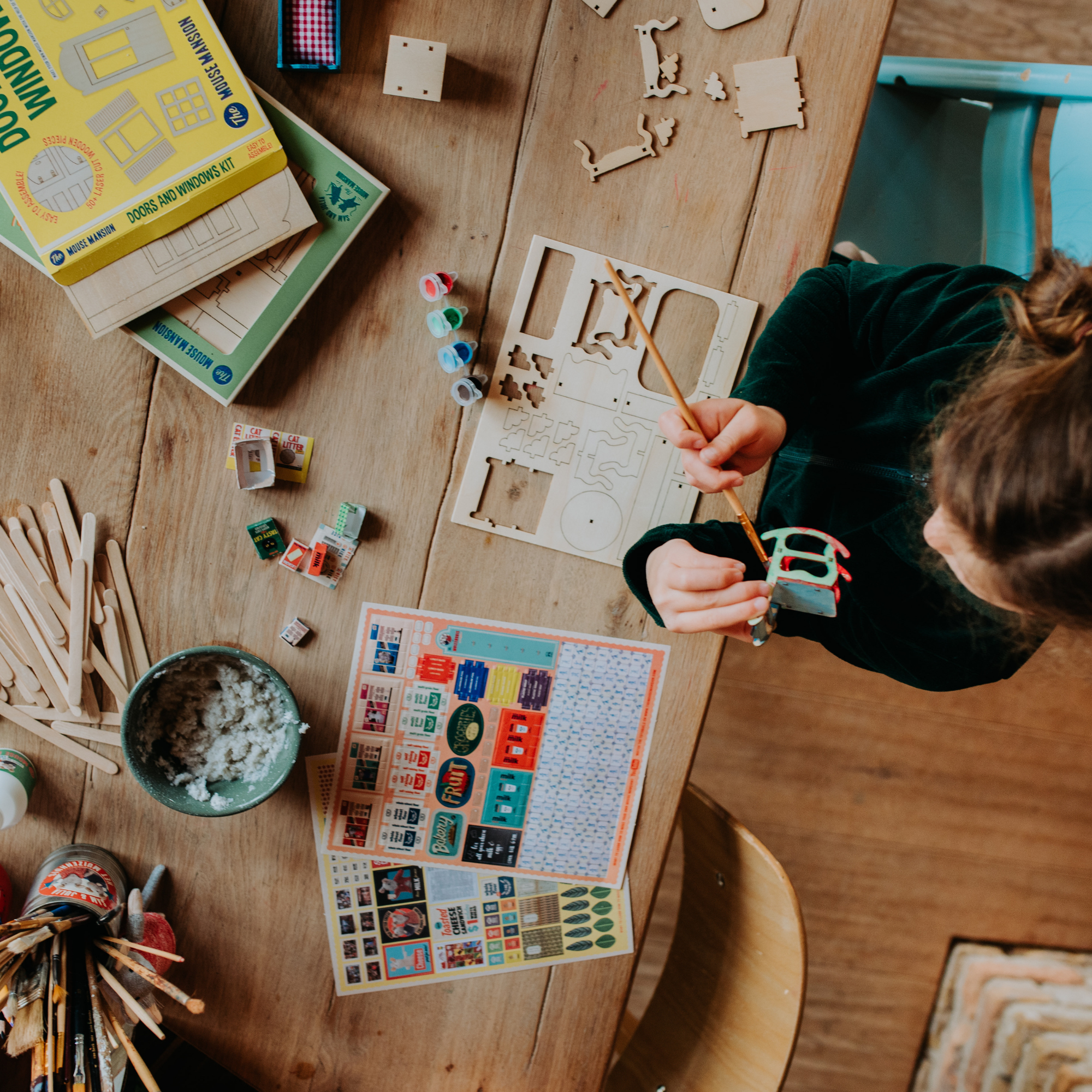 Het Muizenhuis - Vente Kit de bricolage – enfant - Kit de meubles DIY pour maison de poupée enfant - Cuisine (échelle 1:12)8