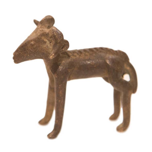 Vintage Dark Ram Curled Horn Bronze Gold Weight for wholesale by Old New House