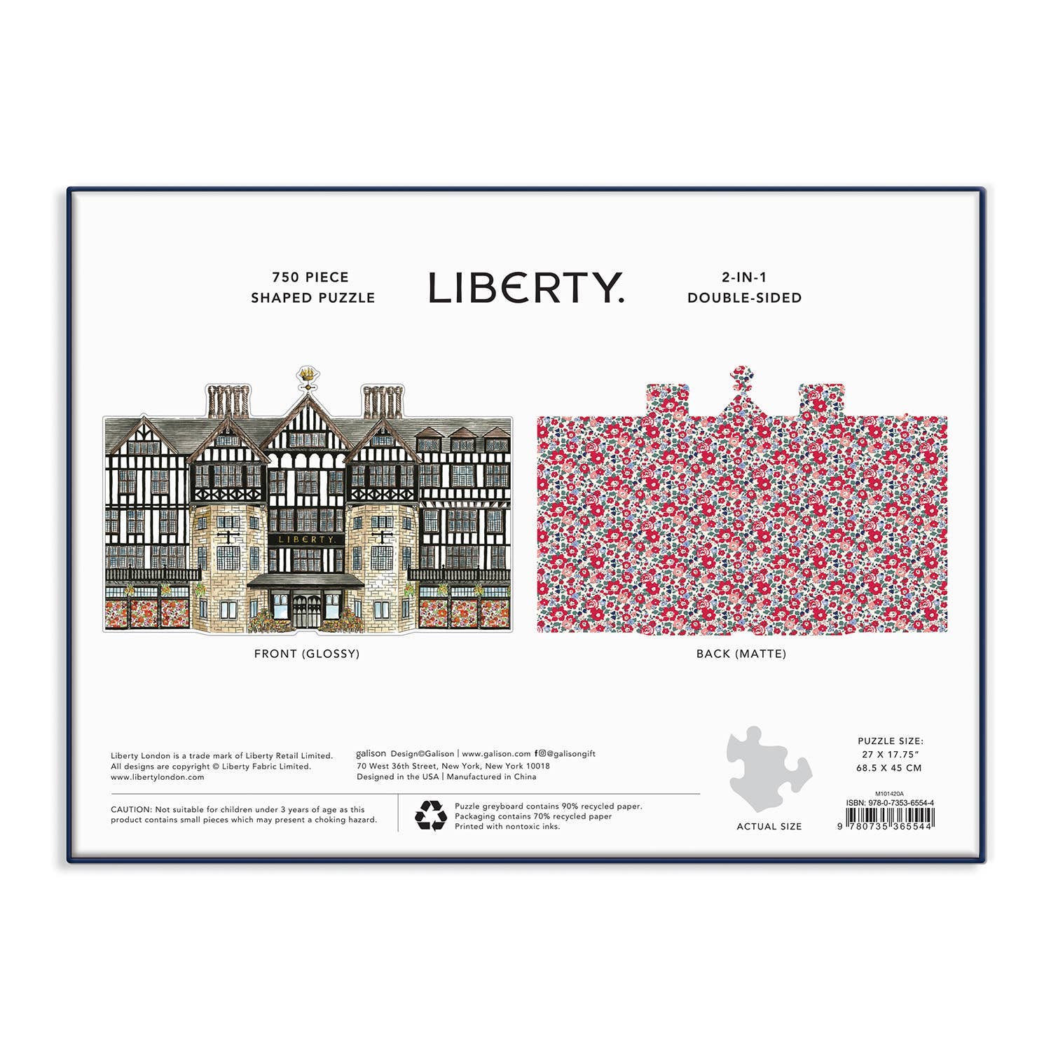 Chronicle Books - Wholesale Puzzle - Adult - Liberty Tudor Building 750 Piece Shaped Puzzle1