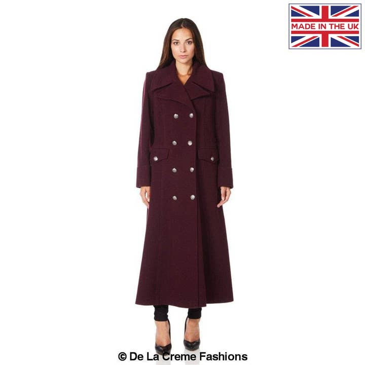 De La Creme Fashions – wholesale Coat – Women’s – Womens Wool and Cashmere Blend Double Breasted Maxi Coat8