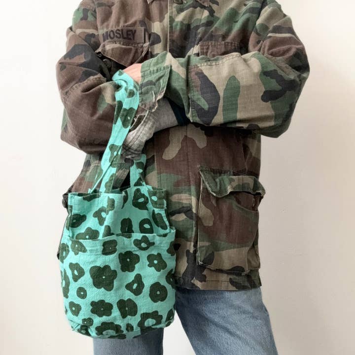 The Petite Tote - Celeste - Grass - Pool for wholesale by Jenny Pennywood