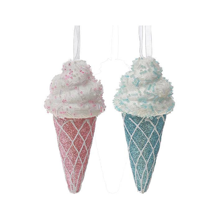 Ice Cream Cone Ornament Asstd for wholesale by IH Casa Decor