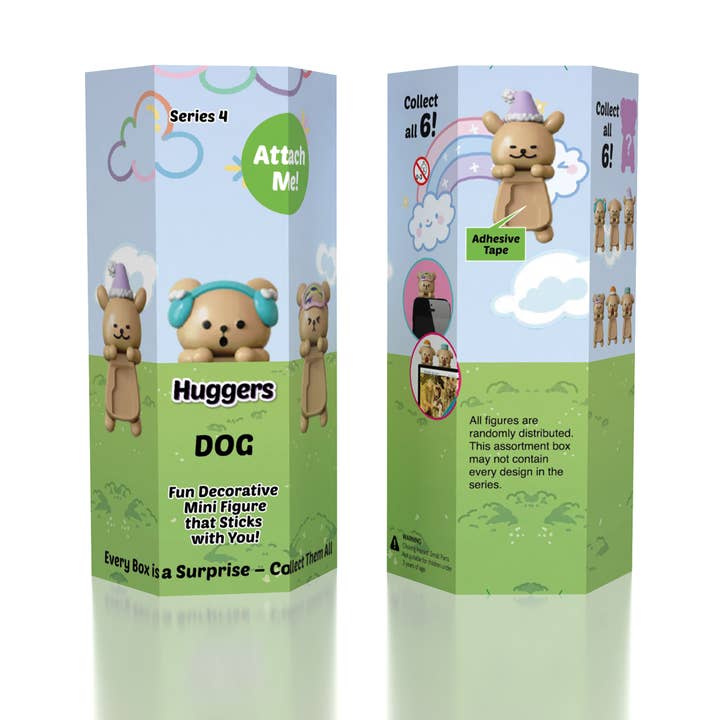 Showcase - Wholesale Figurine Toy - Kids - Dog Huggers: The Phone Hugging Animals Series 4 Collectable Figurine Blind Bag (1pc)0