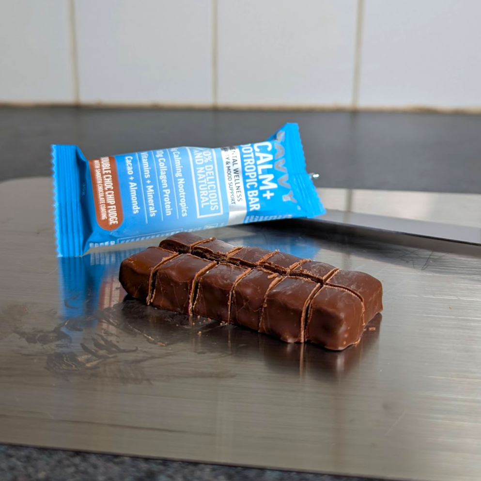 SAVVY BEVERAGES - Wholesale Snack bar - CALMING COLLAGEN PROTEIN BAR + Nootropics12