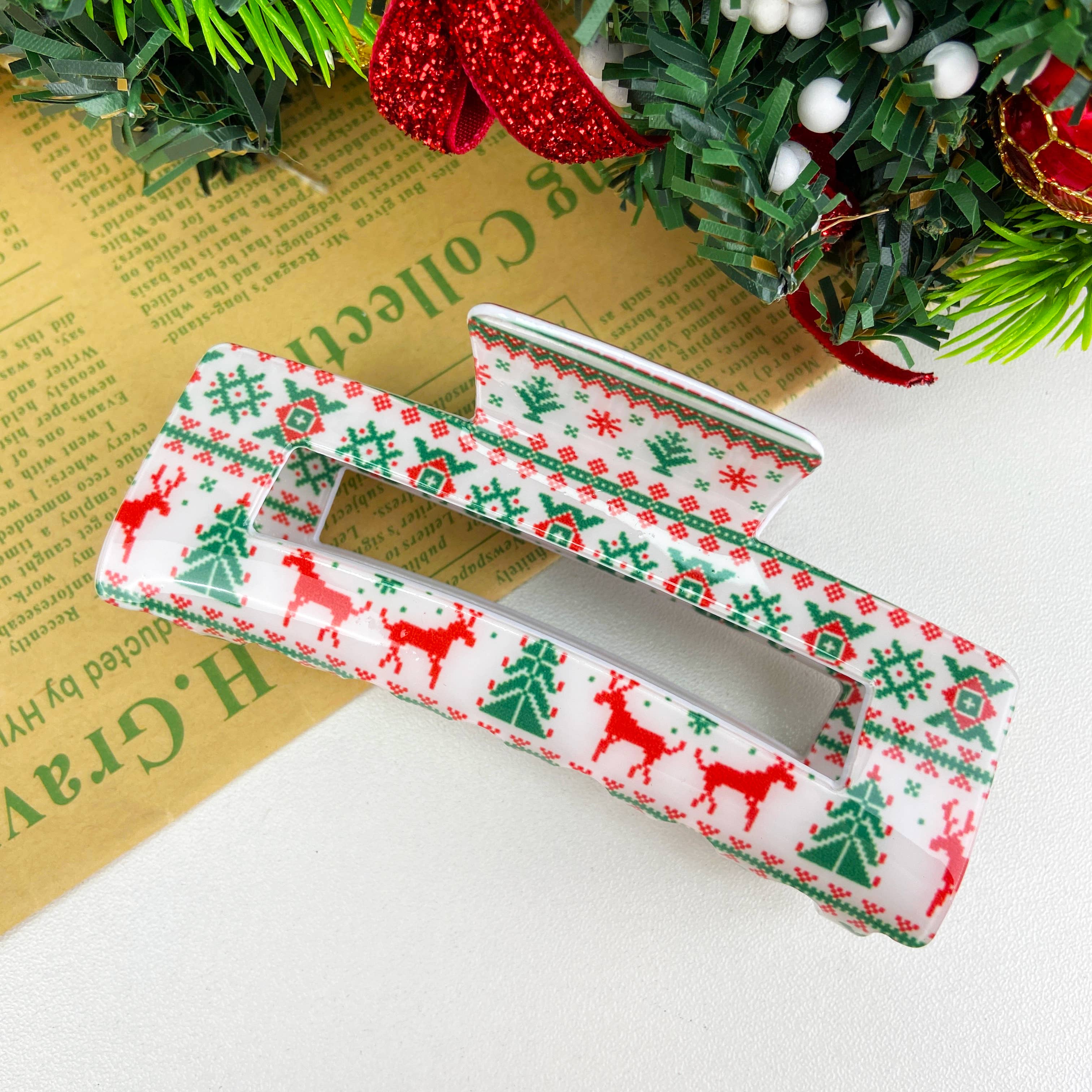 TheDivaSoap - Wholesale Hair Clip - Women's - Funny Christmas Hair Clip Snowflake Bells1