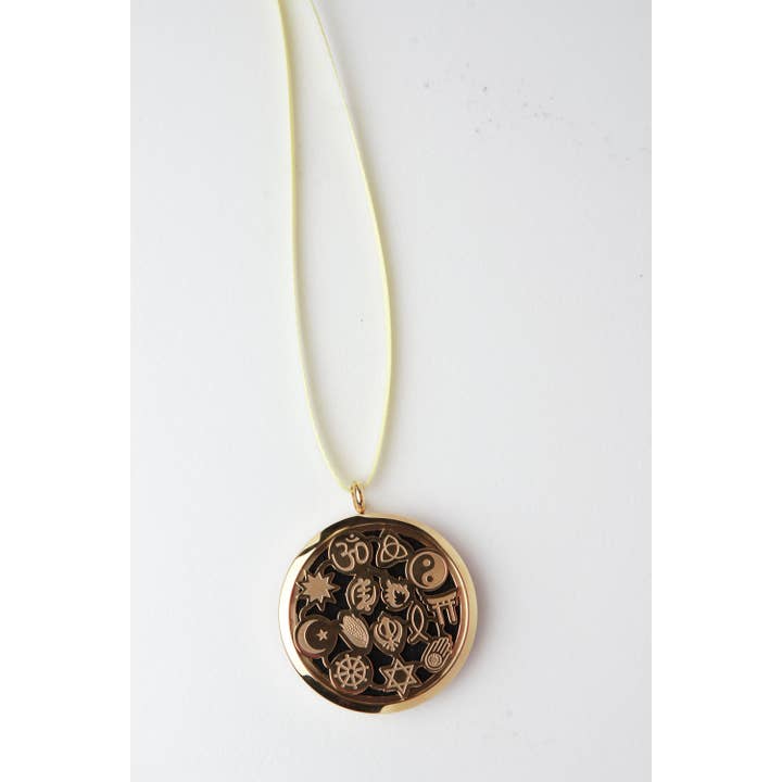 Stainless Steel Hanging Diffuser - Yellow Gold Tone for wholesale by Tolerance. It's Time.