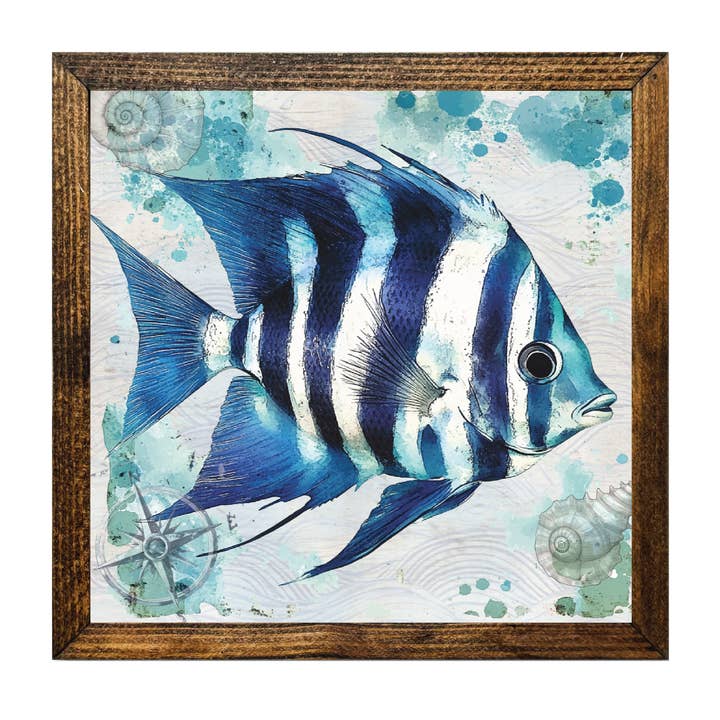 ARTISTIC SERIES TIMBERLAND- BLUE FISH LAYERED for wholesale by Jarmz Designs