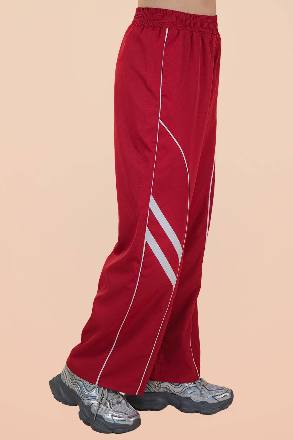 VERY J - Vente Pantalon de sport – femme - NP70963-Pantalon de Survêtement à Jambes Larges avec Détail de Passepoil7