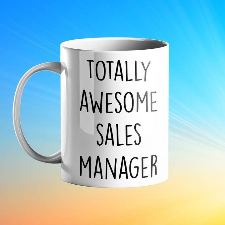 Totally Awesome Sales Manager Gift Mug for wholesale by Prickly Cards