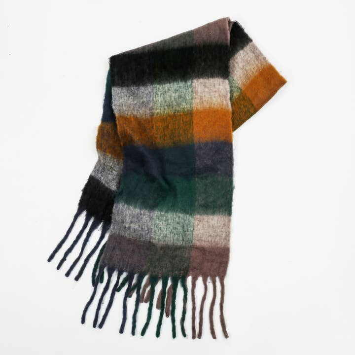 MKS America - Wholesale Scarf - Women's - Colorful Plaid Scarf Shawl Scarf12