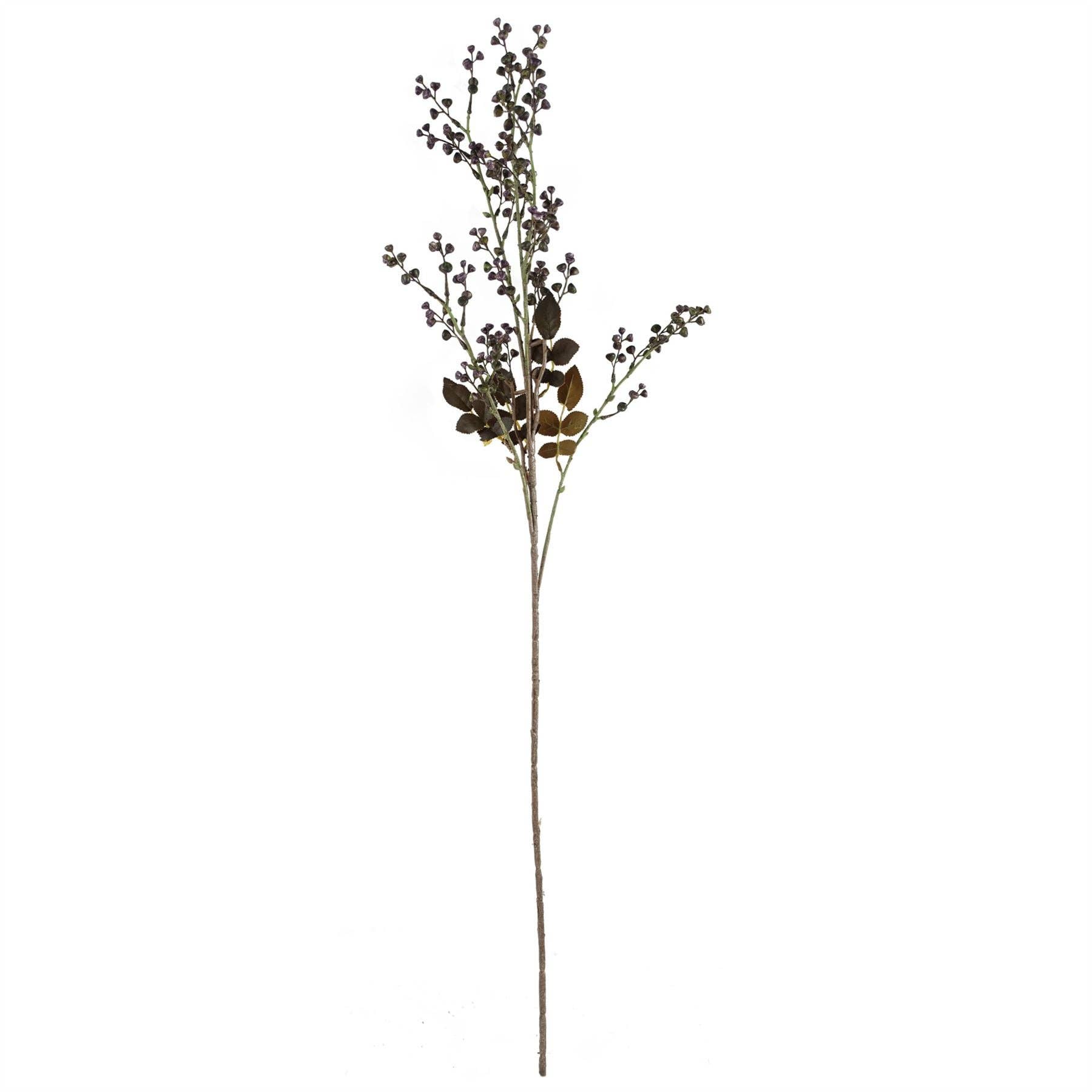 Leaf Design UK LTD – wholesale Artificial flowers – Pack 6x Artificial Foliage Dark Berry Stem 85cm4