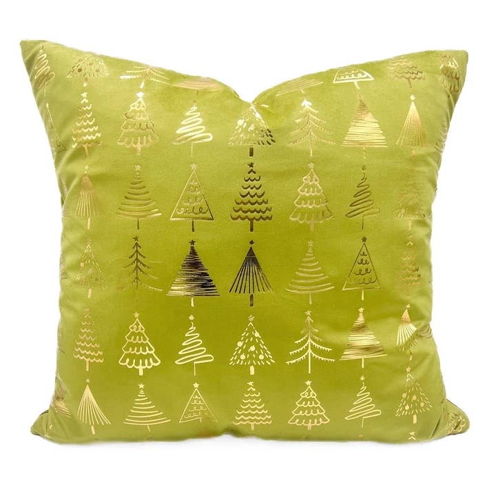 Guldfolie träd på olivgrön sammet för wholesale av Rachel Brooks Design, LLC