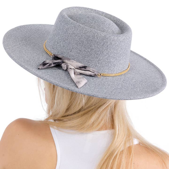 Cap Zone – Großhandel Fedora-Hut – Damen – Lux Ribbon Rancher-Mütze aus goldener Bolero-Kunstwolle19