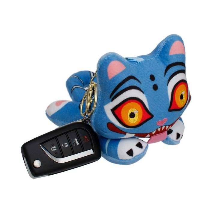 Color Blue Keychain KPop Demon Hunters Derpy Tiger Tongue for wholesale on Faire2