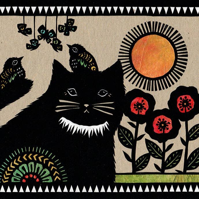 The Many Joys of Summer - 8 x 10 inch Cut Paper Art Print for wholesale by Rural Pearl: Cut Paper Art by Angie Pickman