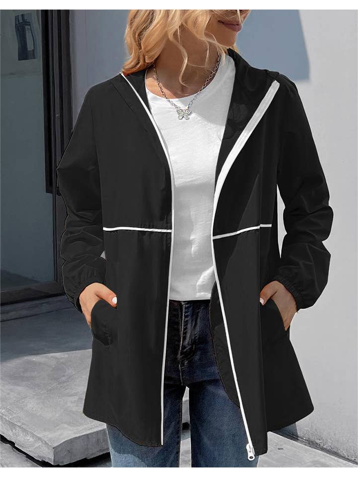 HIDDENBRAND - Wholesale Jacket - Women's - Zip lightweight raincoat waterproof windbreaker jacket4