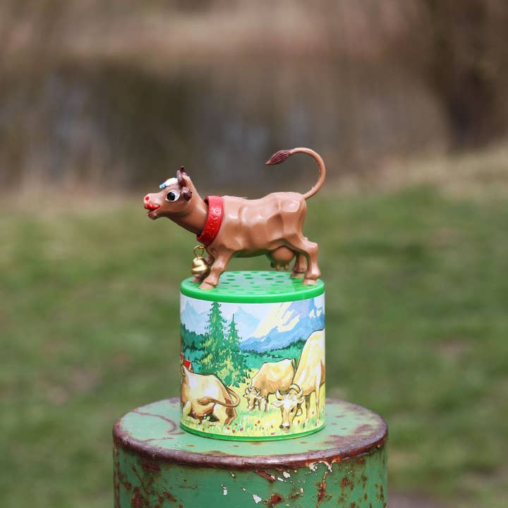 Tribal Trade GmbH - Vendita all'ingrosso Statuette decorative - Animal Sounds, cassa armonica a forma di mucca con attacco Moo can11