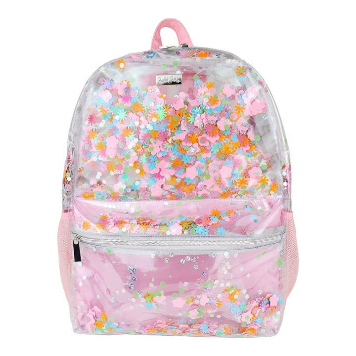 Packed Party - Wholesale Backpack - Kids - Flower Shop Confetti Clear Backpack0