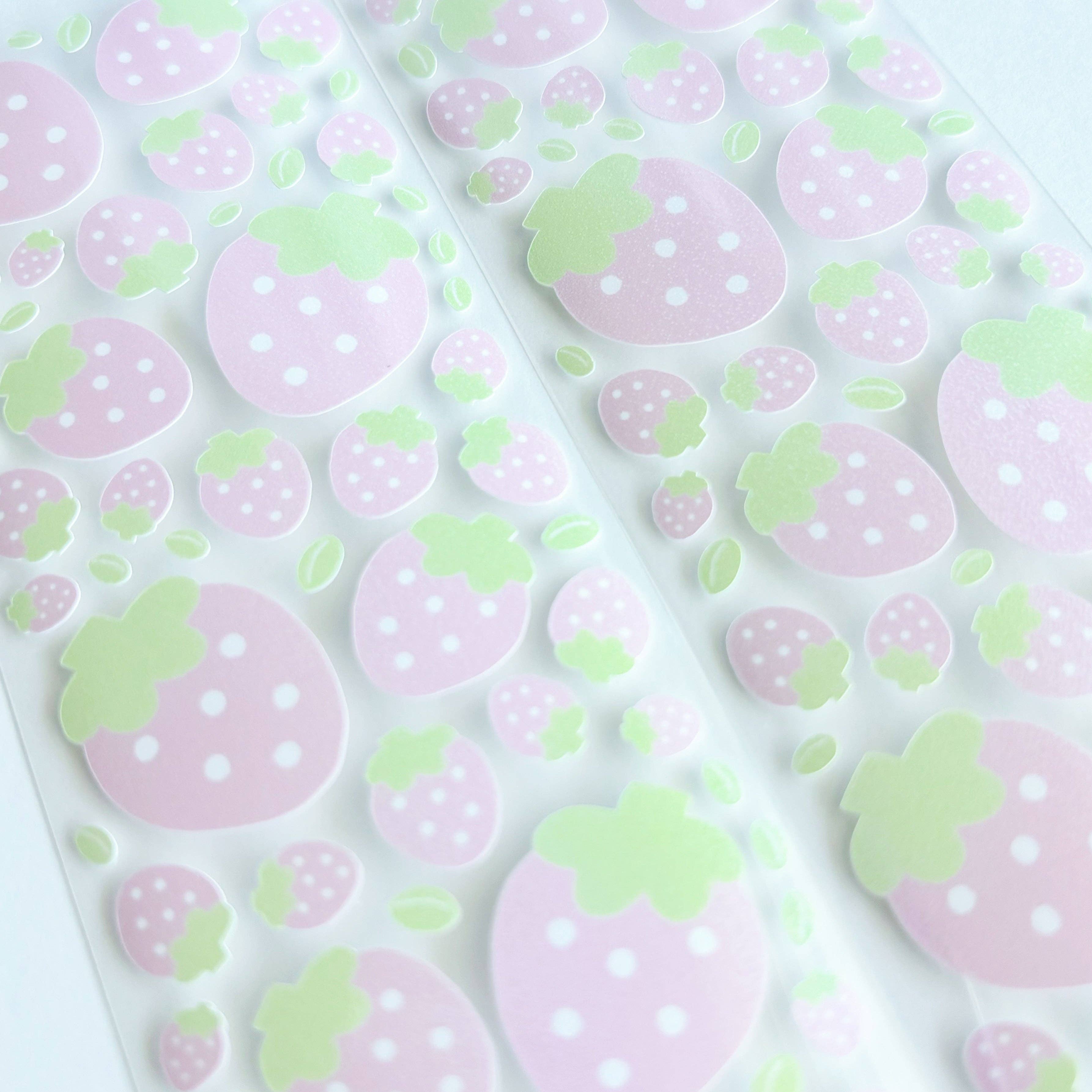 Borah Studio - Wholesale Sticker - [borahstudio] Strawberries Deco Sticker Sheet2